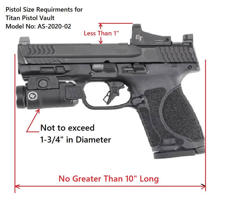Titan Pistol Vault Gun Size Requirements - Titan Security Products Inc.