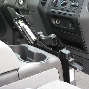 Titan Pistol Vault Car in front center console Installation