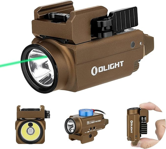 OLIGHT Baldr S 800 Lumens Compact Rail Mount Tactical Light with Green Beam