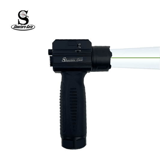 1600 Lumen Foregrip Light with Green Laser | Rechargeable USB TYPE-C | 260 Meter Throw | Rubberized Grip