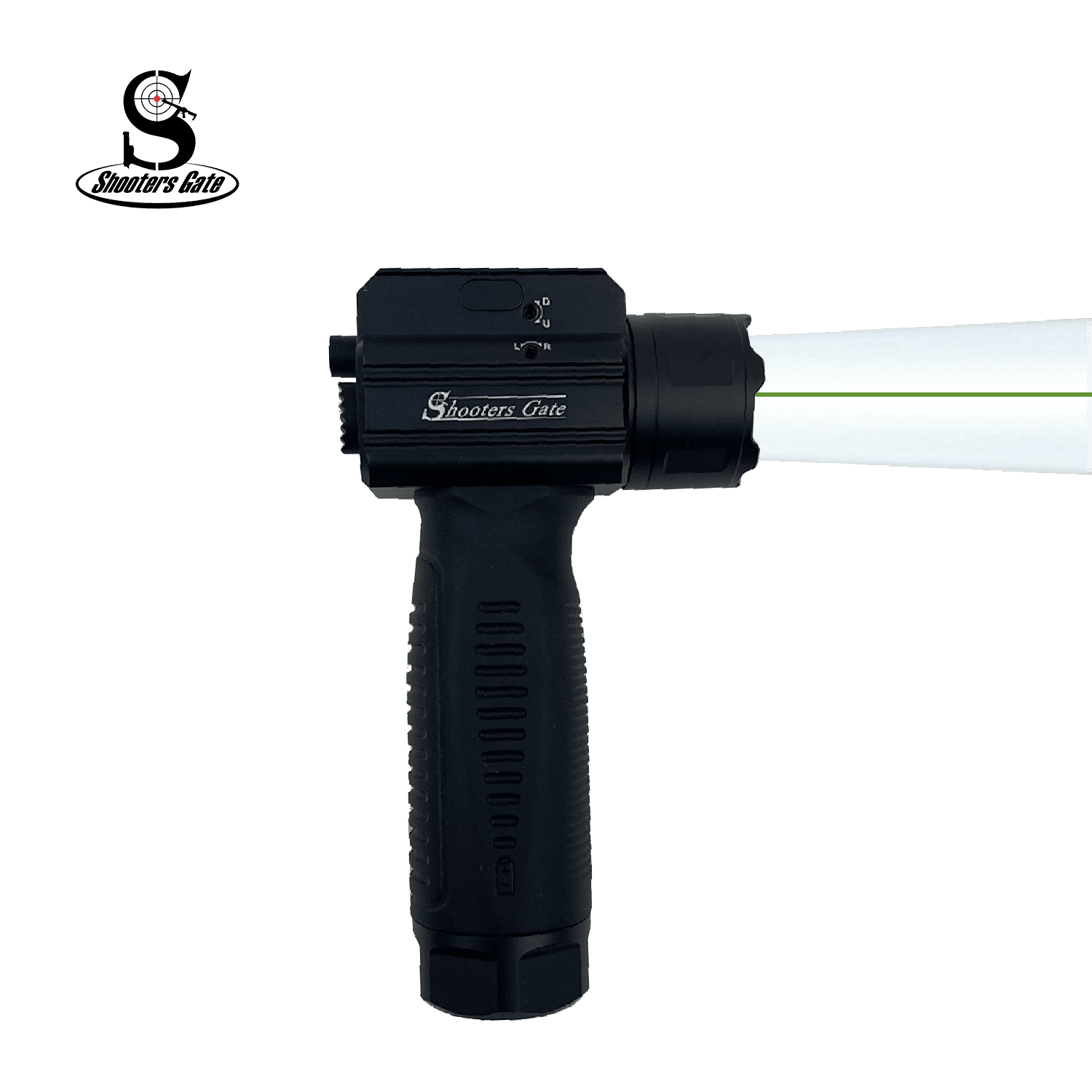 1600 Lumen Foregrip Light with Green Laser | Rechargeable USB TYPE-C | 260 Meter Throw | Rubberized Grip - Titan Security Products Inc.